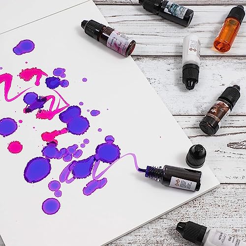 Bright Creations Alcohol Ink Paper Pad - 8.5 x 11 in, 25 Sheets - Synthetic Paper for Alcohol Ink Art & Painting Supplies