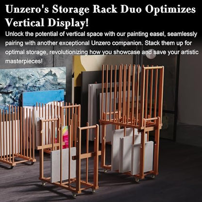 Art Storage Rack, Art Canvas Storage, Canvas Boards Rack Art Storage with Handle & Caster Wheels for Drawing Board, Panel, Paper Pad for Art Studios, Artworks, Gallery - size: 16"D x 29.5"W x 30"H