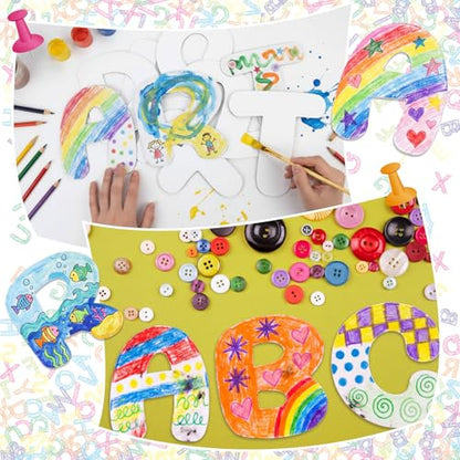 Colarr 26 Pcs 9 in Paintable Alphabet Letters A-Z for Back to School - style: Letter