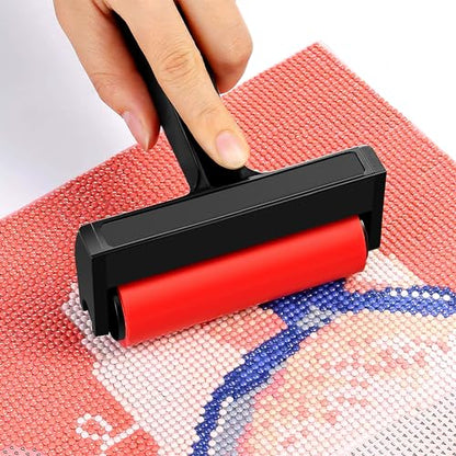 OHPHCALL 10 Pcs Diamond Drawing Rollers Diamond Pressing Tools for Painting Accessories Printmaking Stamping Gluing Crafting Portable Brayer Rollers for Smooth Surface Projects