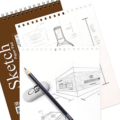 BAZIC Products Spiral Sketch Pad, Top Bound, 6 x 8 in, 50 Sheets, 48-Case - color: 50 Sheets - 6"x8", size: 48-Pack