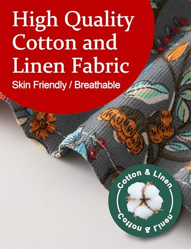 Cozy Adjustable Cross Back Aprons for Women with Pockets Cotton Linen Cooking Kitchen Baking - color: Plum Blossom
