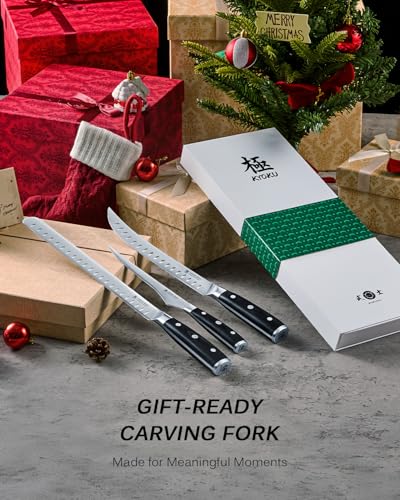 KYOKU 3pc Kitchen Knife Set - Japanese Steel Boning Slicing Butcher Set | 56-58 Hrc German 1.4116 Steel Full Tang Blades, Pakkawood Handles, Meat Fruit Vegetable Dicing Carving Set With Sheaths - style: Boning Slicing Scimitar 3pcs