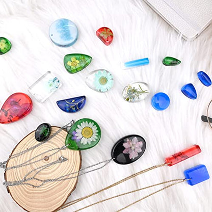 Resin Jewelry Molds for Casting - Silicone Molds for Epoxy Resin, Pendant Mold for DIY Gem Cabochon, Earring, Necklace Jewelry Making - color: Pendant Mold