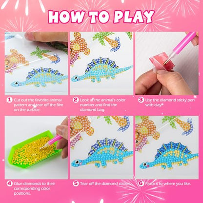 Labeol Diamond Art Kits for Kids Boys and Girls Ages 6-8-10-12 Easy to DIY Creative Diamond Art Sticker Craft by Numbers Kits for Kids and Adult Beginners (Princess) - style: Princess