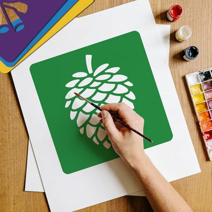 CUTHOLLOW 25PCS Autumn Elements Painting Shape Stencils Sets - 8 Inch Reusable&Washable Drawing Template, Different Primary Themed Sidewalk Chalk Art Stencils Kit for Craft Room Wall Paper - style: Autumn Elements