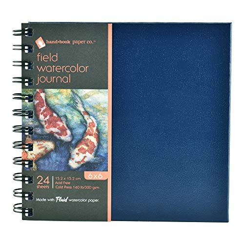 Speedball Art Products 780066 Field Watercolor Paper Hardcover Artist Journal, 6 x 6-in, 24 Sheets - size: 6 x 6