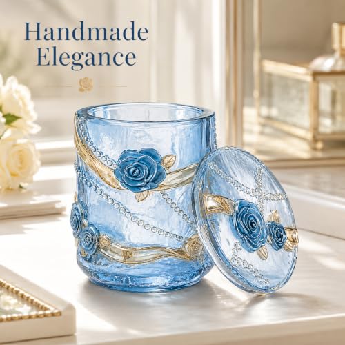 3D Rose Jar Resin Mold with Lid, Floral Silicone Mold for Epoxy Casting | Pearl, Ribbon and Rose Details Create a Decorative Jar for Jewelry, Wrapped Candy, Keepsakes, Candle Vessels and Gifts