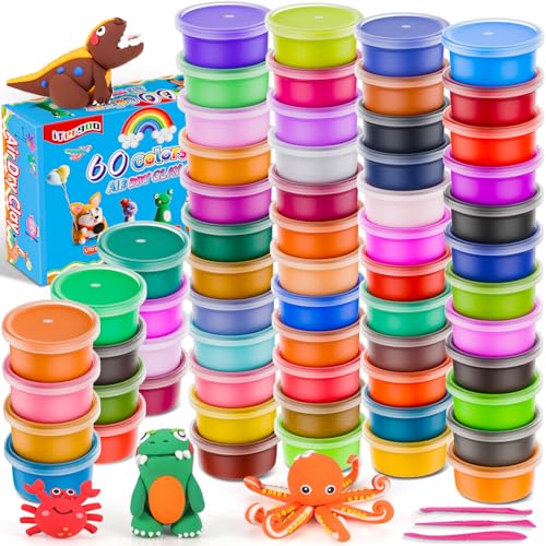 ifergoo Air Dry Clay Kit - 60 Colors Magic Foam Modeling Clay for Kids - color: 60 Colors