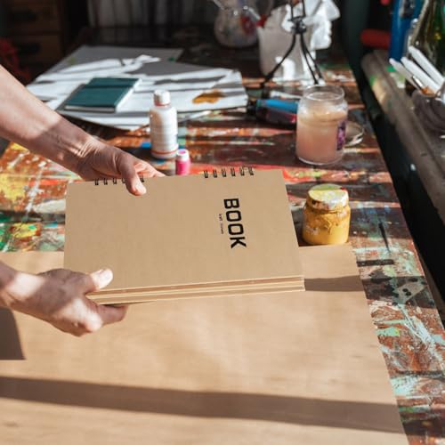 SuyuanArt A5 Toned Tan Sketch Pad, 5.5" x 8.5" (1 Pack, 50 Sheets) - Spiral Bound Mixed Media Sketchbook for Drawing, Doodling, Sketching & Painting - Acid Free, Artist Paper for Charcoal, Pencil, Pen - color: Toned Tan Sketch Pad (5.5" X 8.5") ﻿