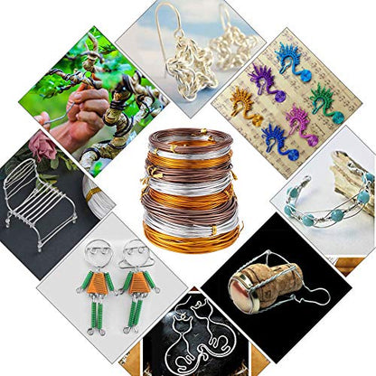 Pandahall 6 Gauge Aluminum Wire 4mm Thickness Silver Color Flexible Metal Floral Wrapping 16m/52Ft Manual Arts Jewelry Making Wire for DIY Crafts