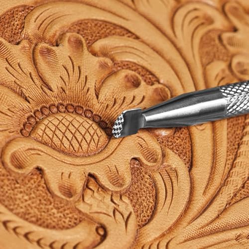 Leather Stamp Checkered Background Stamps 3Pcs Leathercraft Stamping Tool 304 Stainless Steel Mesh Pattern Carving Set for Crafting Carving DIY