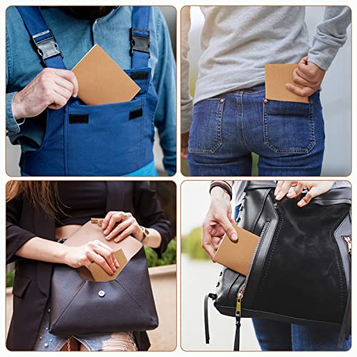 Epakh 100 Pack Mini Blank Kraft Notebooks, Brown | Unlined Sketchbook, A6, 48 Pages, 24 Sheets, 4.25 x 5.5 Inch, Small Pocket Bulk, Student Drawing Writing, Journal - color: Brown