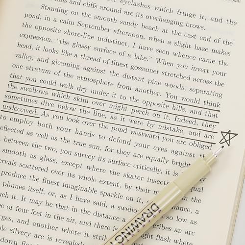 Muchcute 05 Fine Point Writing Pens: 6 Black 0.45mm Smooth No Bleed Bible - color: 6 Fine Point 05(0.45mm)