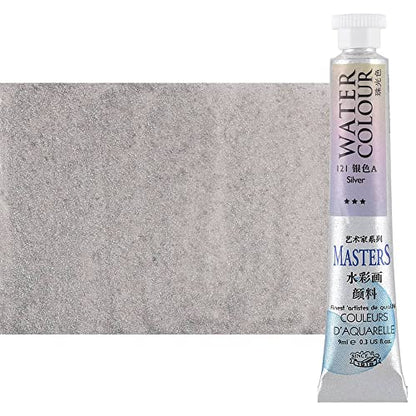 Marie's Masters Quality Watercolor Paint - Grayscale, 9 mL (Set of 6) - Concentrated Color, Pure Pigments, High Lightfastness Ratings - color: Grayscale