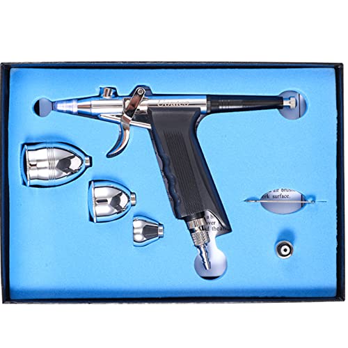 Airbrush Trigger Gun Double Action Air Brush with 0.2 mm Needles 2CC/5CC/13CC Cup for Painting - color: 166AK 0.2mm airbrush kit