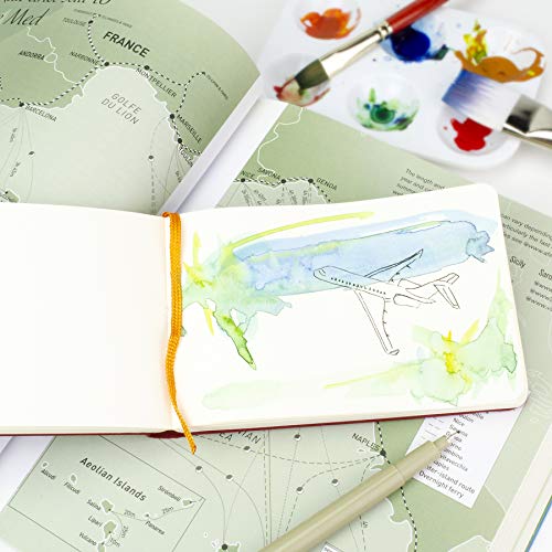 Handbook Journal Co. Travelogue Artist Canvas Cover Travel Notebook for Drawing and Sketching, Ultramarine Blue, Pocket Landscape 3.5 x 5.5 Inches, 130 GSM Paper, Hardcover w/Pocket - color: Ultramarine Blue, size: Pocket Landscape