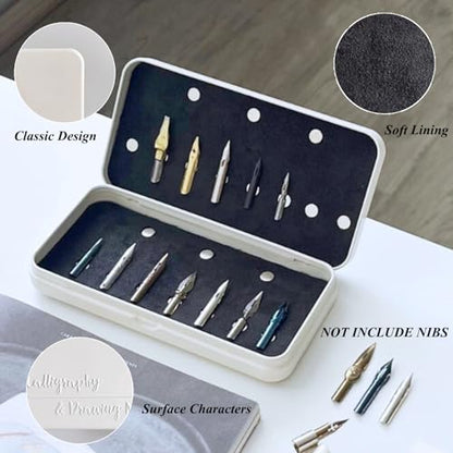Portable Nibs Storage Box with Magnets, Magnetic Pen Nibs Holder Calligraphy Nib Organizer Box for Carry Pocket, Art & Calligraphy Organizer, Perfect Gifts