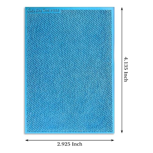 GOTO CLAY TOOLS Jeans Texture Sheets for Polymer Clay, Achieves the Same Texture as a Polymer Clay Roller, Jeans Fabric Texture mat for Polymer Clay – TM-556