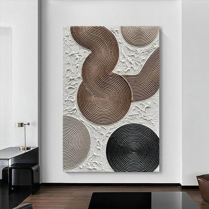 NANKAI Art Grey and Dark Yellow Thick Texture Abstract Oil Painting Hand-Painted 3D Wall Art 45x30 inch Large Canvas Wall Decorative Art - color: Nkhb169