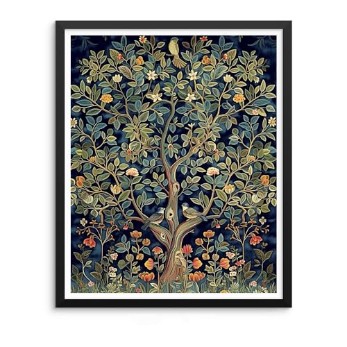 Natuyalo Paint by Numbers Kit for Adults, Paint by Numbers for Beginner Tree, Paint by Number for Adults, Plant DIY Paint by Number for Gift Home Wall Decor 16x20 Inch - color: ART-02