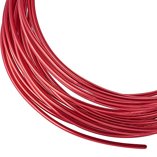 Kissitty 12 Gauge (2mm) Aluminum Craft Wire 8 Colors Coil Jewelry Floral Making Beading Wire 19 Feet/Roll for Christmas Craft Making