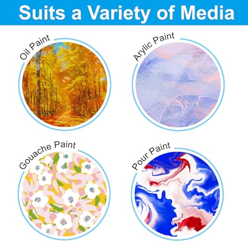 PATIKIL 5.5 x 7.5 Inch Wood Canvas Panels, 8pcs Unfinished Wooden Frame Square Art Board for Crafts Oil Paint Pouring Acrylics Painting DIY - size: 5.5 x 7.5 Inch