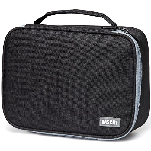 VASCHY Large Pencil Case, Art Color Pencils Pouch with Detachable Layers Multiple Zip Pockets for School Office Stationary Organization Black - color: Black