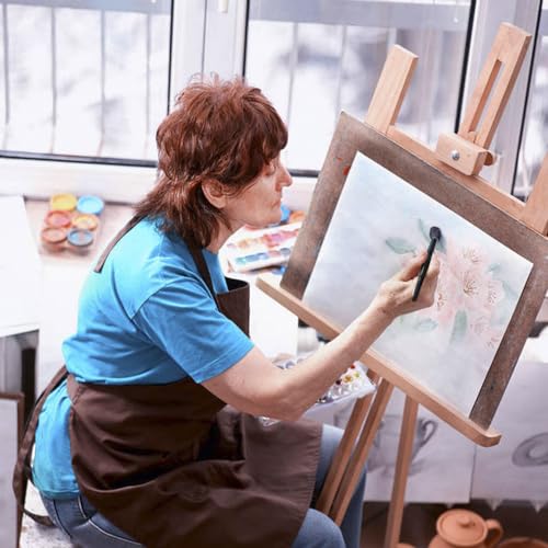 Transon 10pcs Natural Watercolor Paint Brush Set Professional for Watercolor Acrylic Ink Gouache Tempera - color: Black