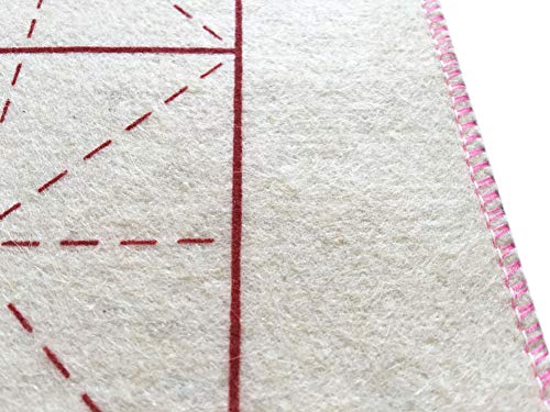 Easyou Chinese Calligraphy Felt Mat Sumi Painting Desk Pad 50 * 70cm (19.6"*27.5") Thick - color: Gridded Calligraphy desk pat 70*50cm
