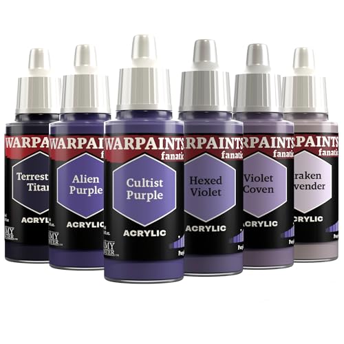 The Army Painter, Warpaints Fanatic Flexible Triad: Purples 6x18ml | Quality Acrylic Miniature Hobby Model Paint Set for Dnd & Warhammer 40K Figures - color: Flexible Triad: Purples