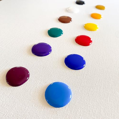 milo Acrylic Paint Set, 12 Primary Colors, 16 oz Bottles, Semi-Gloss | Safe, Non-Toxic, Made in the USA, Arts & Crafts Paints for Artists, Student & Hobby Painters, Paint Pack, Classroom, Bulk - style: Primary Set 12 x 16 oz