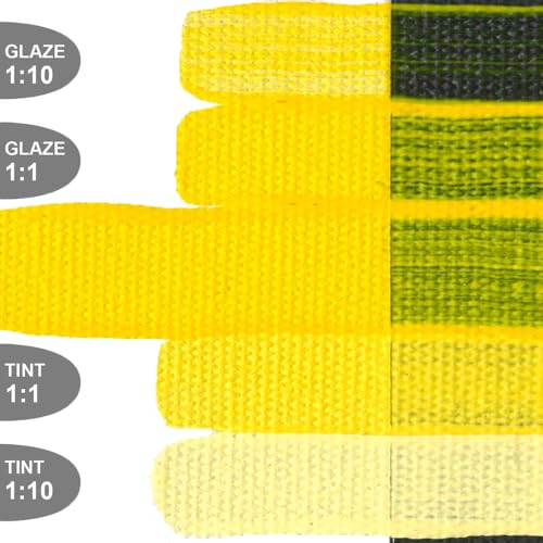 GOLDEN OPEN Slow-Drying Acrylics, Hansa Yellow Opaque, 2 fl oz. tube, Professional Acrylic Paint, Semi-Opaque - color: Hansa Yellow Opaque, size: 2 Fl Oz (Pack of 1)