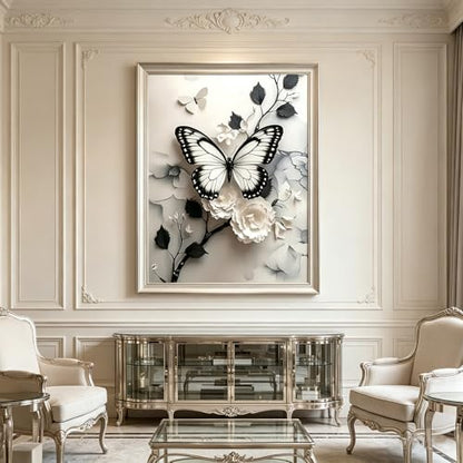 Butterfly Diamond Painting Kits for Adults,Flowers Diamond Art Kits - color: KM1071-1