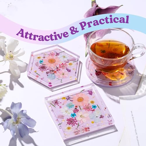 LET'S RESIN 16oz Epoxy Resin Kit with Coaster Molds Complete Set, Beginners