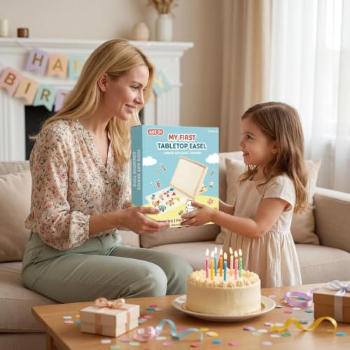 Tabletop Easels for Kids Painting with Paper Roll Dispenser