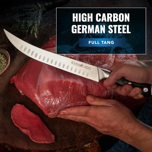 Cutluxe Butcher Carving Set, Cimeter Breaking & Boning Knife for Meat - size: 2-Piece Set (Cimeter & Boning)
