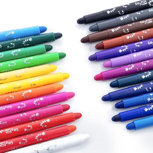 M&G 24 Pcs Tempera Paint Sticks, 24 Colors Solid Tempera Paint Set for artists, Washable, Paint Sticks Quick Drying, Non-Toxic, Works Great on Paper Wood Glass - color: 24 colors