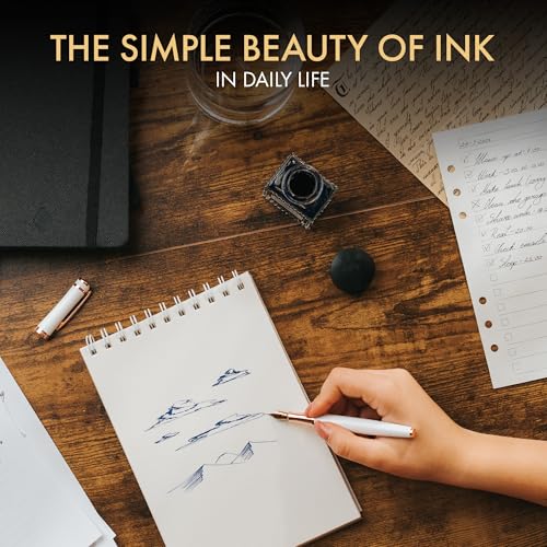 Wordsworth & Black Fountain Pen Ink Bottle, 30ml, Blue, Smooth | For Calligraphy, Drawing Journaling, Vivid Saturated Colour, Quick-Drying, Water-Based, Non-Toxic, No Smudge, Vegan - color: Blue