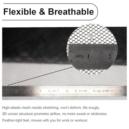 59" x 72"(2 Yards) Black Mesh Fabric | Slightly Stretchy for Sewing Projects, Backpack Pocket and Straps, Netting Clothes and Shopping Bag - color: Black