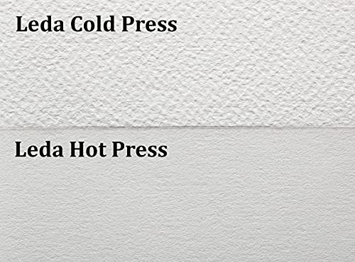 Leda Art Supply Hot Pressed Watercolor Pad Jumbo 2 Pack (24 Sheets) 300 Gram - 140 Pound 25% Cotton fine Italian Art Paper with Smooth Surface for Professional renderings (A3 Size 11.5 x 16.5 inches) - size: 11.5 x 16.5 inches