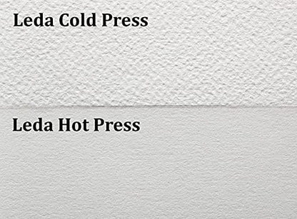 Leda Art Supply Hot Pressed Watercolor Pad Jumbo 2 Pack (24 Sheets) 300 Gram - 140 Pound 25% Cotton fine Italian Art Paper with Smooth Surface for Professional renderings (A3 Size 11.5 x 16.5 inches) - size: 11.5 x 16.5 inches