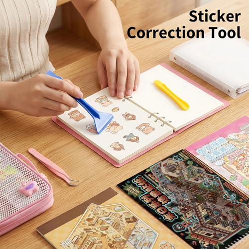 11-in-1 Sticker Craft Studio, Ultimate DIY Miniature Diorama Kit with Tweezers & Accessories - color: Professional Kit | 11-piece Set, 86 Pages