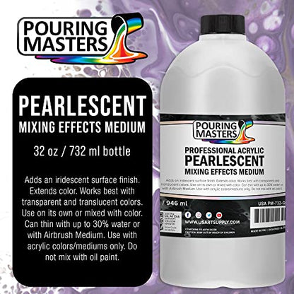 Pouring Masters 32 Oz (Quart) Acrylic Pearlescent Effects Medium - size: 32-ounces