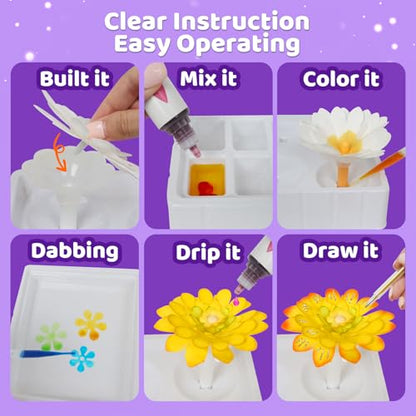 ROOCHKD Paper Flower Science Kit, Paper Flower Crafts for Kids