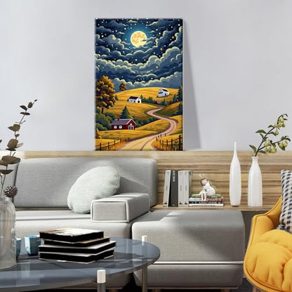 ATDMS Landscape Paint by Numbers Kit for Adults with Frame, 8x12 Inch - color: Landscape 273
