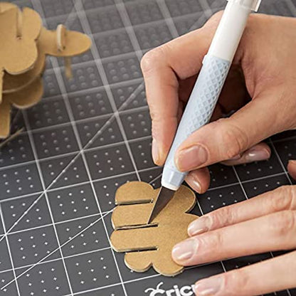 Cricut 2004843 TrueControl Knife Kit - For Use As a Precision Knife, Craft knife, Carving Knife and Hobby Knife - For Art, Scrapbooking, Stencils, and DIY Projects - Comes With 5 Spare Blades - [Blue] - color: Blue, style: Craft Knife