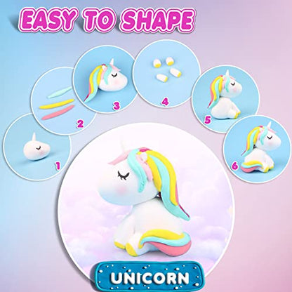 Air Dry Clay, 60 Colors Modeling Magic Clay for Kids | Includes Tools, Soft & Ultra Light, Ages 3-8+ Years, Boys & Girls - color: 60 Colors