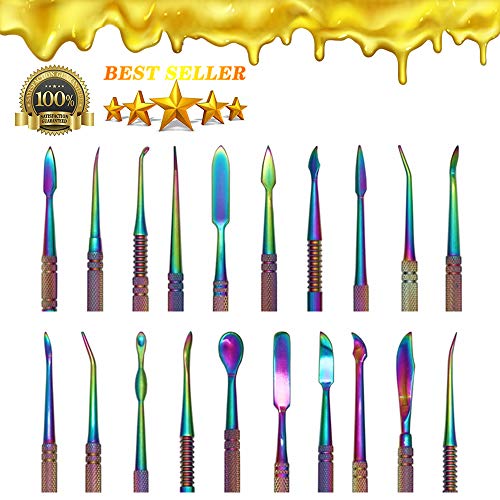 10Pack Large Size Stainless Steel Wax Carvers Tool Set Spatula Double Ended Rainbow Kit for production wax figures clay sculptures and pottery handmade artworks