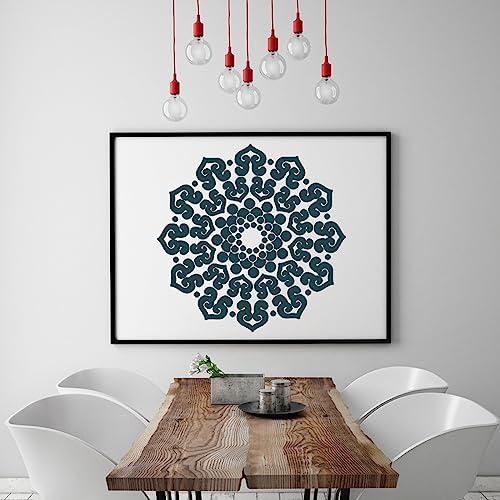 6 Pcs Large Pattern Mandala Stencils Reusable Mandala Dot Painting Templates DIY Floral Spray Paint Stencil Drawing Craft Stencil for Wood Wall Tile Floor Canvas Fabric Furniture Rock Concrete (8x8) - color: Chic Style